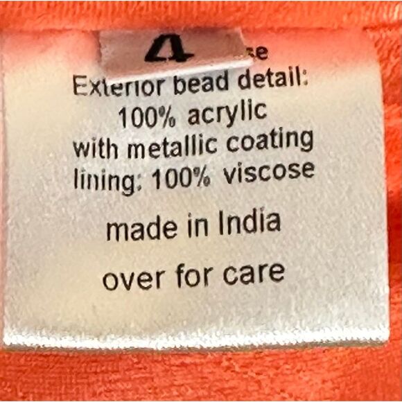 Rachel Comey Beaded Accent Mini Skirt in Orange NWT Size 4 - Picture 7 of 7